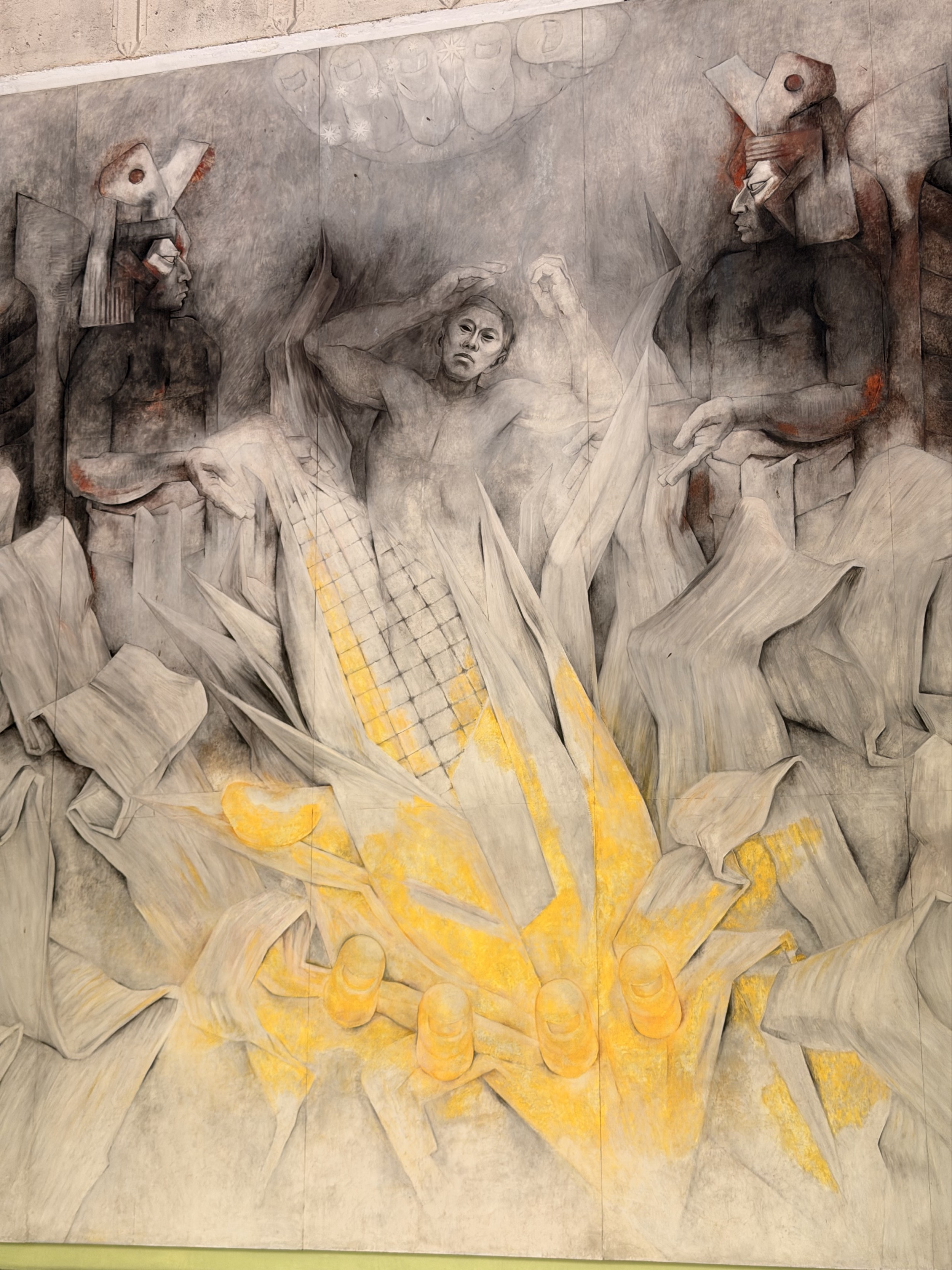 Murale de Fernando Castro Pacheco au palais du gouverneur à Mérida