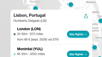 Price for a specific airport