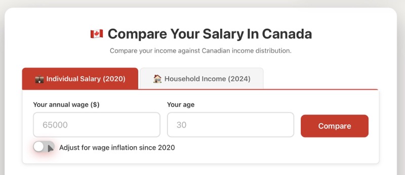 new option to adjust for wages inflation when comparing data